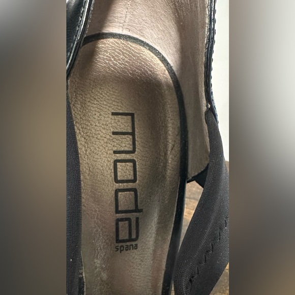 Moda Spana Women’s Black Open Toe Zipper Heels Size 9.5 - Picture 9 of 13
